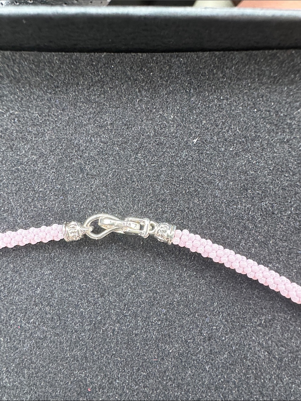 LAGOS Light Pink Beaded Necklace with Silver Accents - Picture 2 of 5